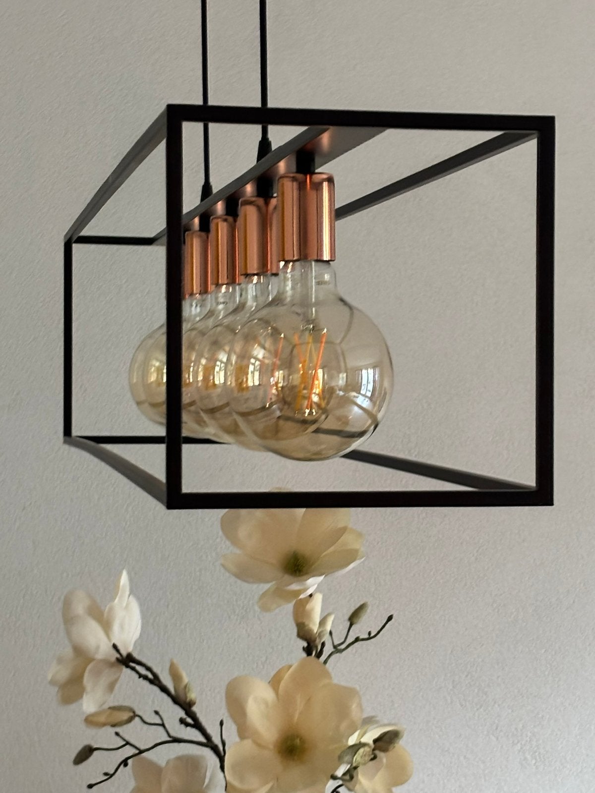 Lucide hanglamp “Arthur” incl. 5 Calex Smart Home lampen, Ophalen, Zo goed als nieuw, Metaal, 75 cm of meer