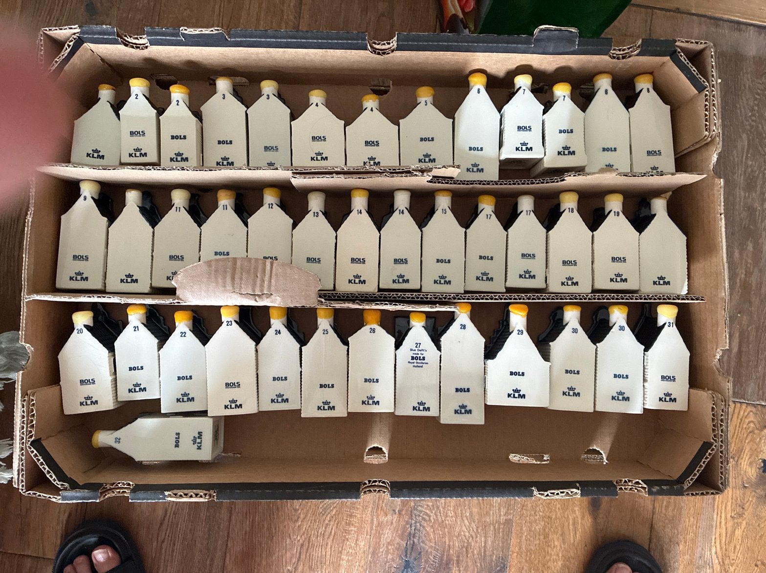 Grote collectie Bols KLM huisjes (miniatuur), Ophalen of Verzenden