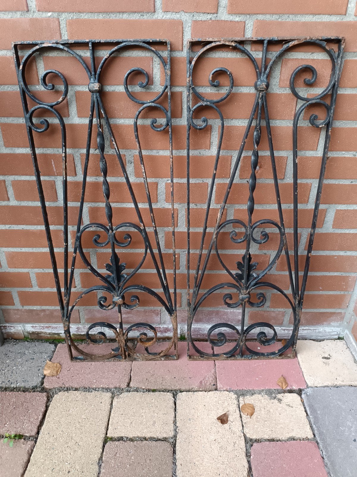 Smeedijzer sierroosters set van 2, Ophalen
