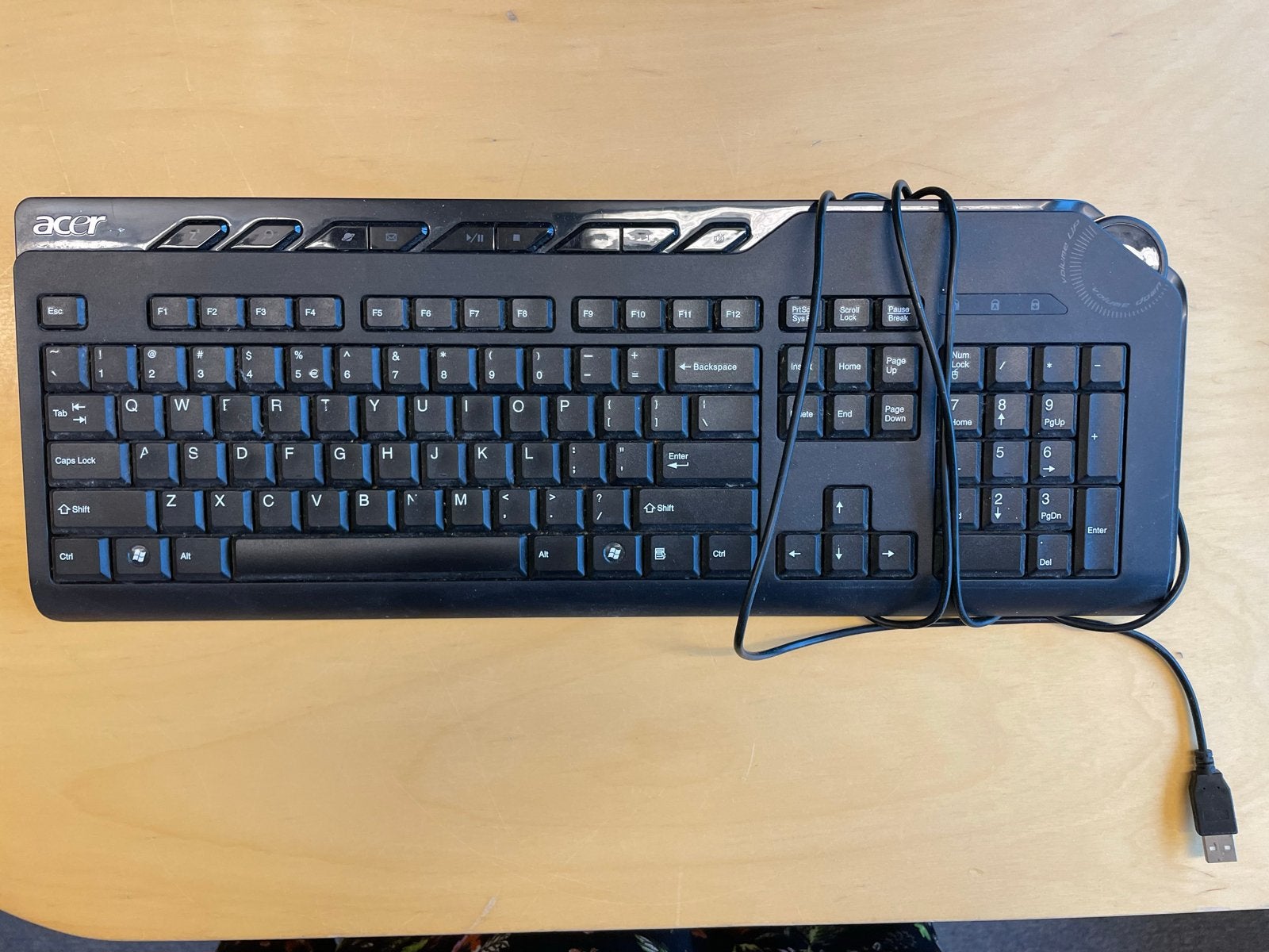 Acer bedraad toetsenbord - Qwerty - Gebruikt, Gebruikt, Ophalen of Verzenden, Qwerty, Numeriek gedeelte