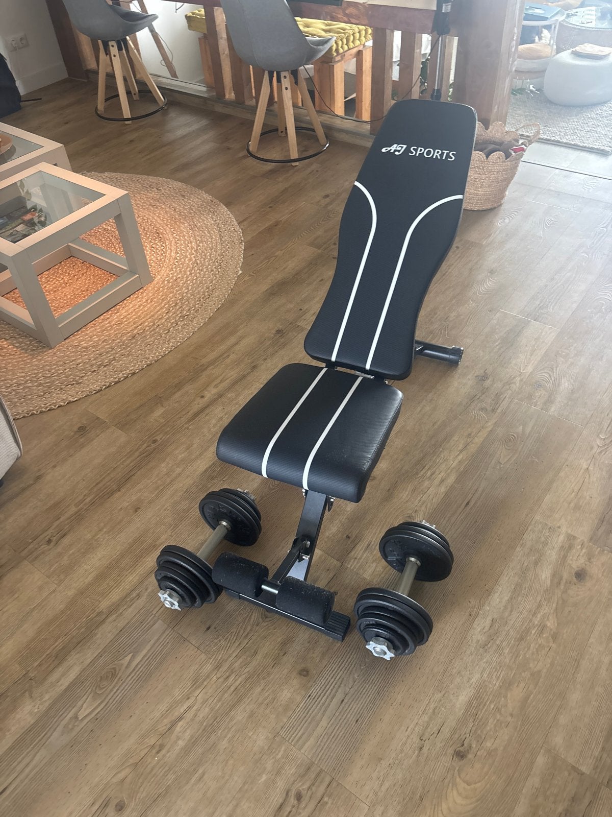 Verstelbare Dumbbells Set 2x 15.5 kg met schijven, Ophalen, Gebruikt, Armen, Dumbbell