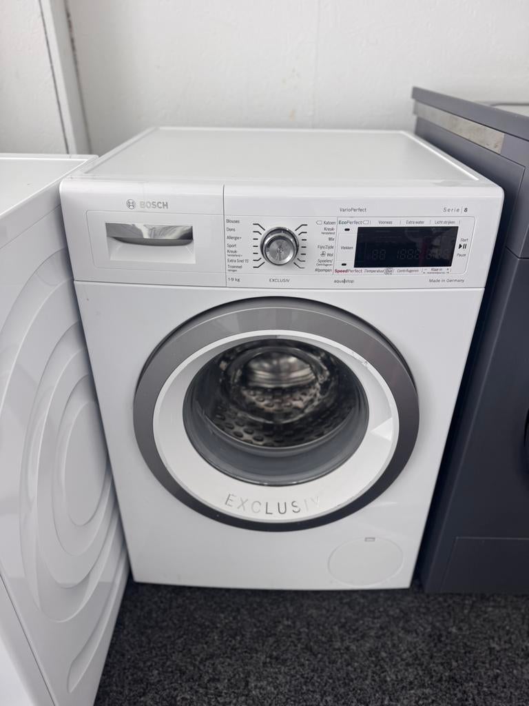 BOSCH 1600 SERIE 8 ECO VARIO 9 KG met 2 jaar garantie, 1200 tot 1600 toeren, N, N, 8 tot 10 kg
