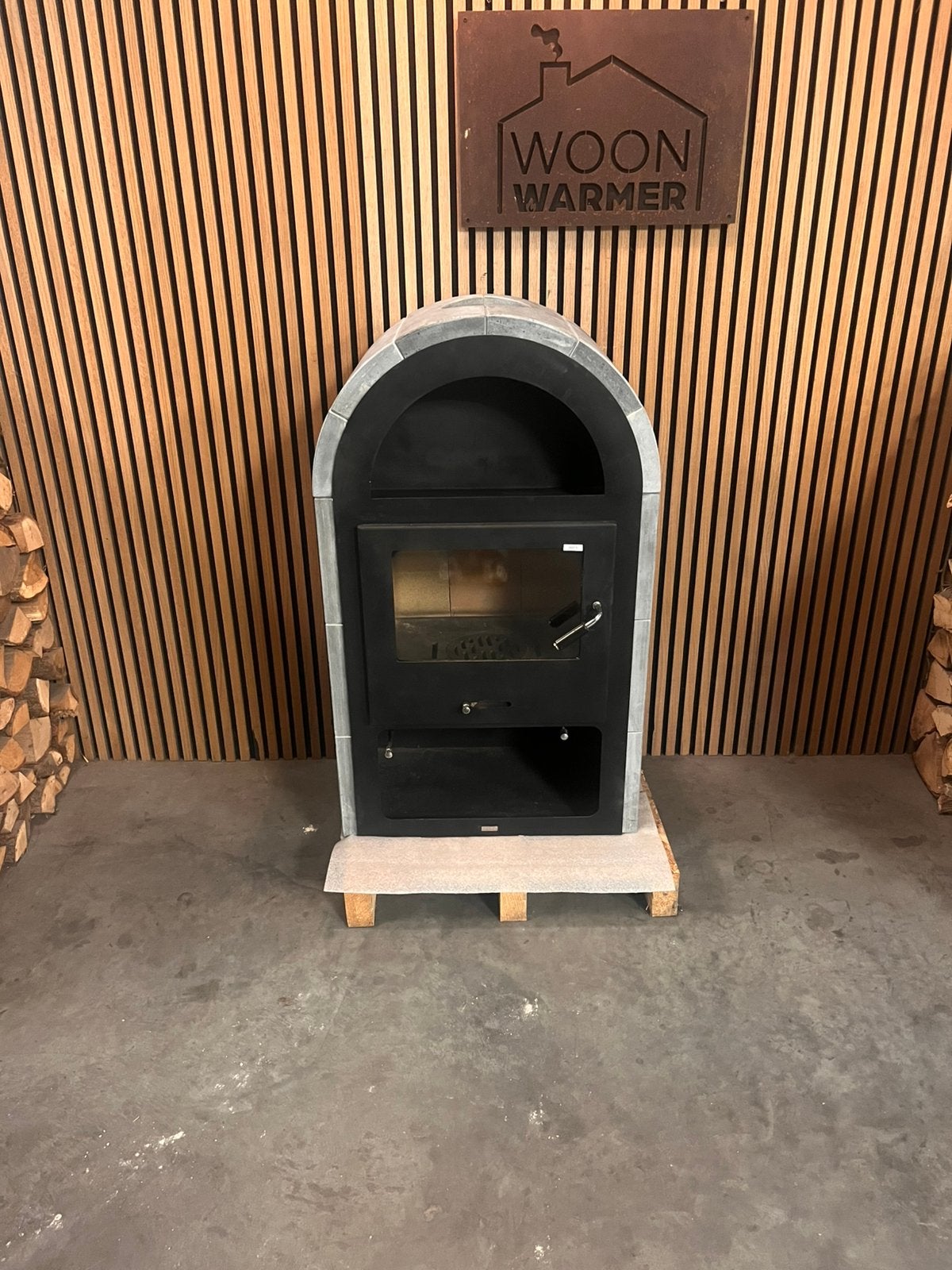 26075 Speksteenkachel Hark 8kw, Huis en Inrichting, Kachels, Ophalen, Info@woonwarmer.nl, Gebruikt, Houtkachel