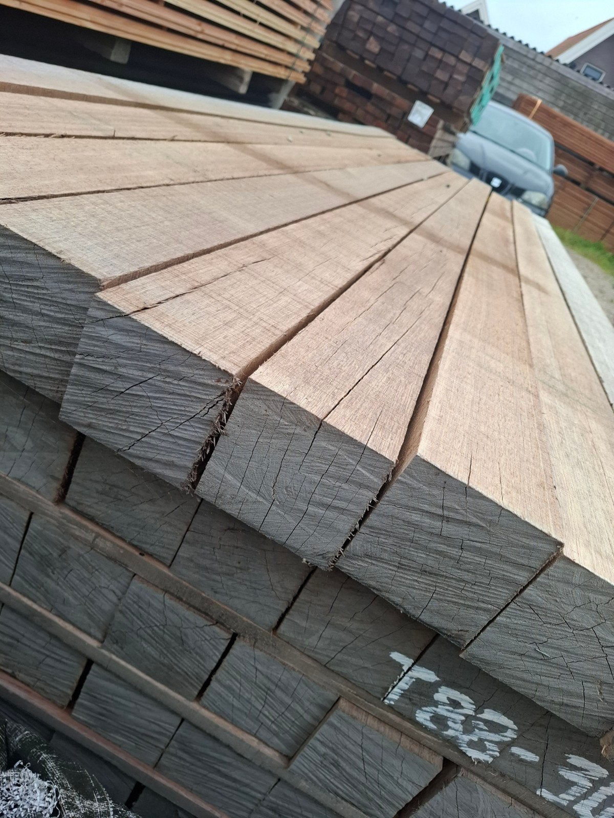 10 st hardhout palen balken 10x10x300 bezorgen mogelijk, Tuin en Terras, Ophalen, Nieuw, Hardhout, 250 cm of meer