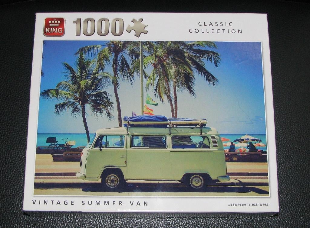 Puzzel 1000 stukjes. V.W bus. Merk : King, Ophalen of Verzenden, 500 t/m 1500 stukjes, Gebruikt, Legpuzzel