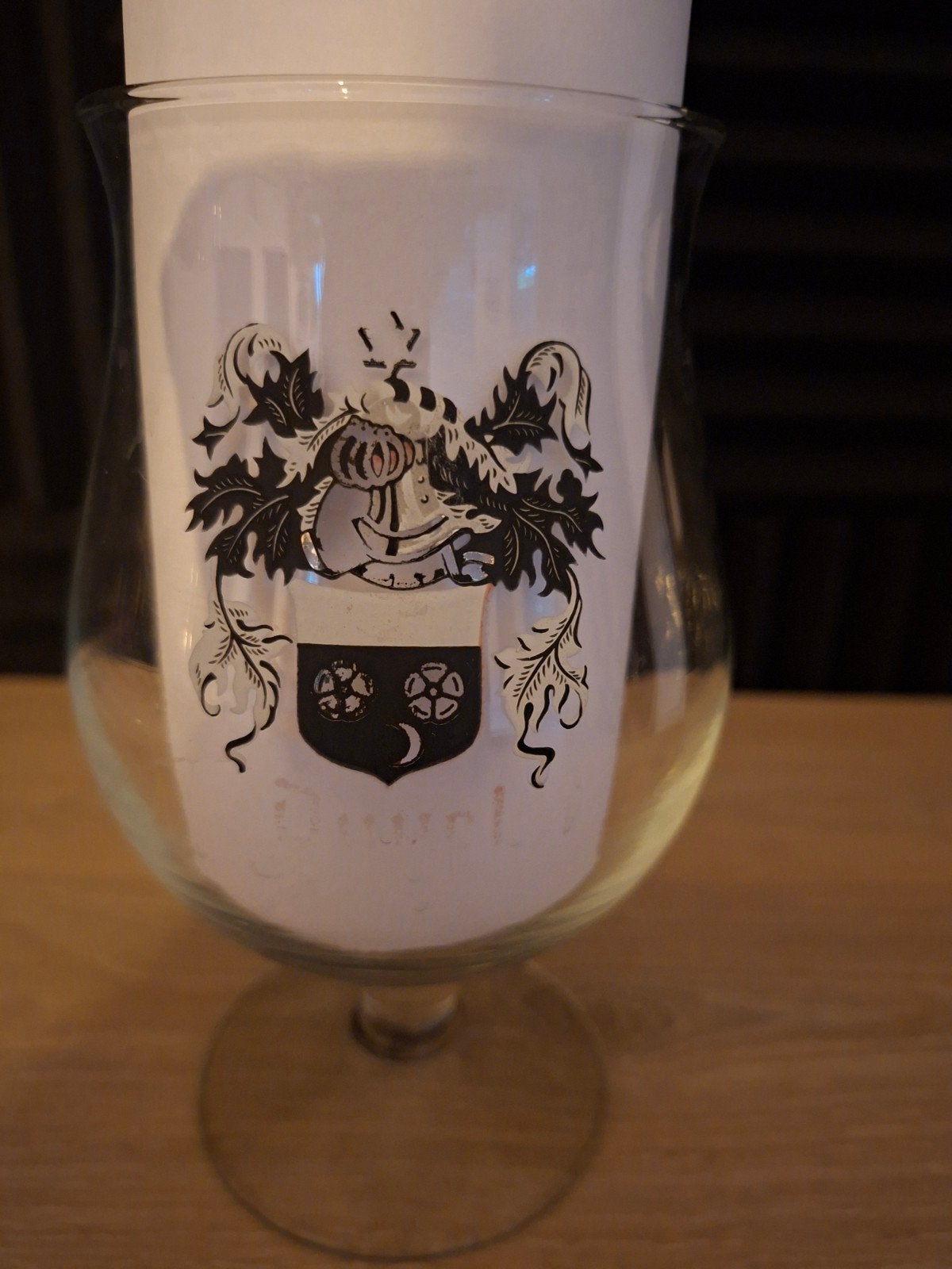 Duvel bierglas met wapenschild Collectors item  Limited, Ophalen of Verzenden, Zo goed als nieuw