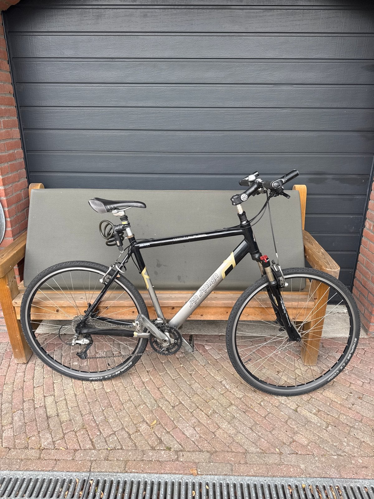 Jan Janssen Individual Bikes Hybride Fiets met Verende Voorv, Overige merken, 28 inch, Gebruikt, Vering
