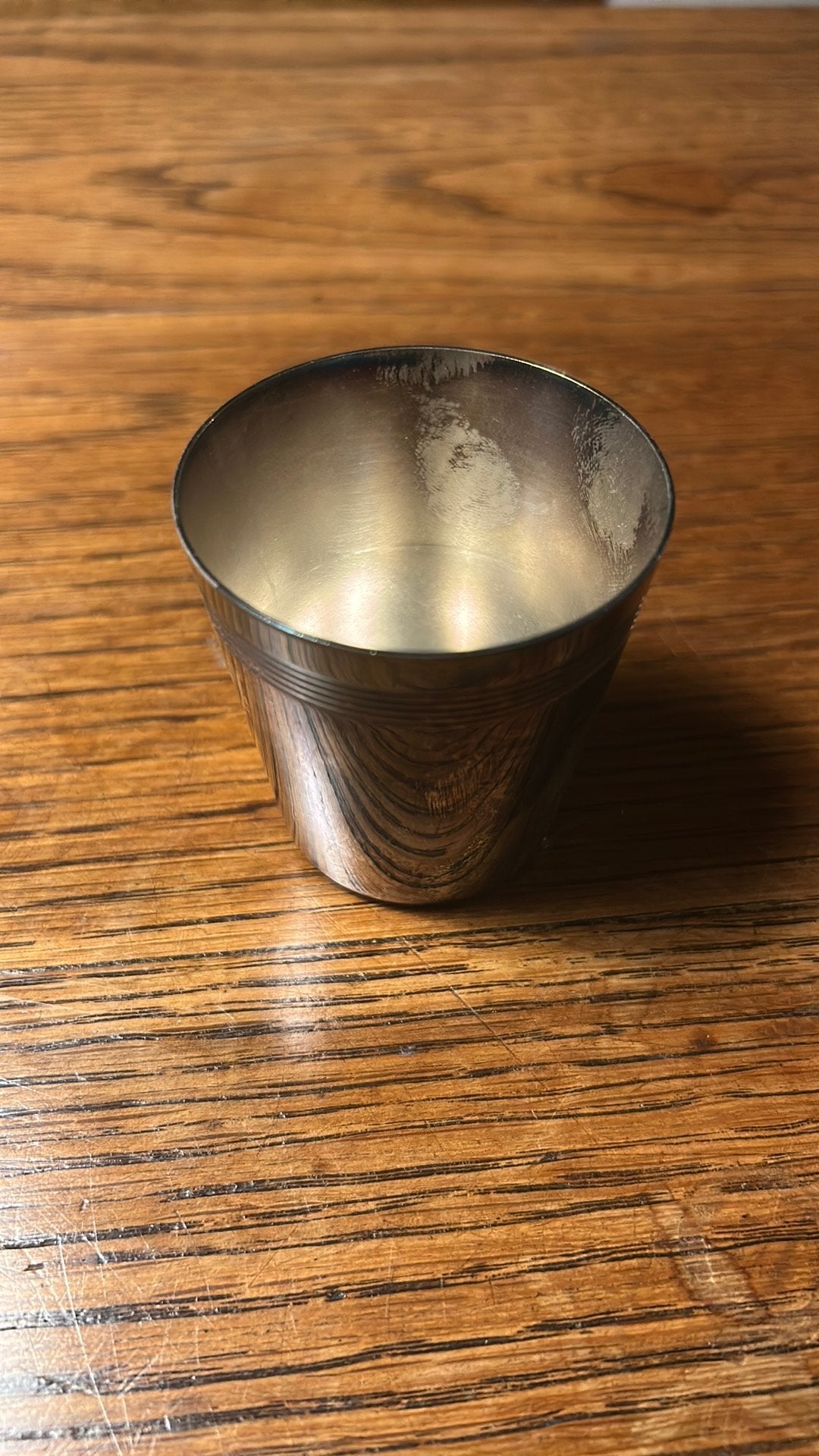 Verzilverd bekertje, Antiek en Kunst, Ophalen of Verzenden, Zilver