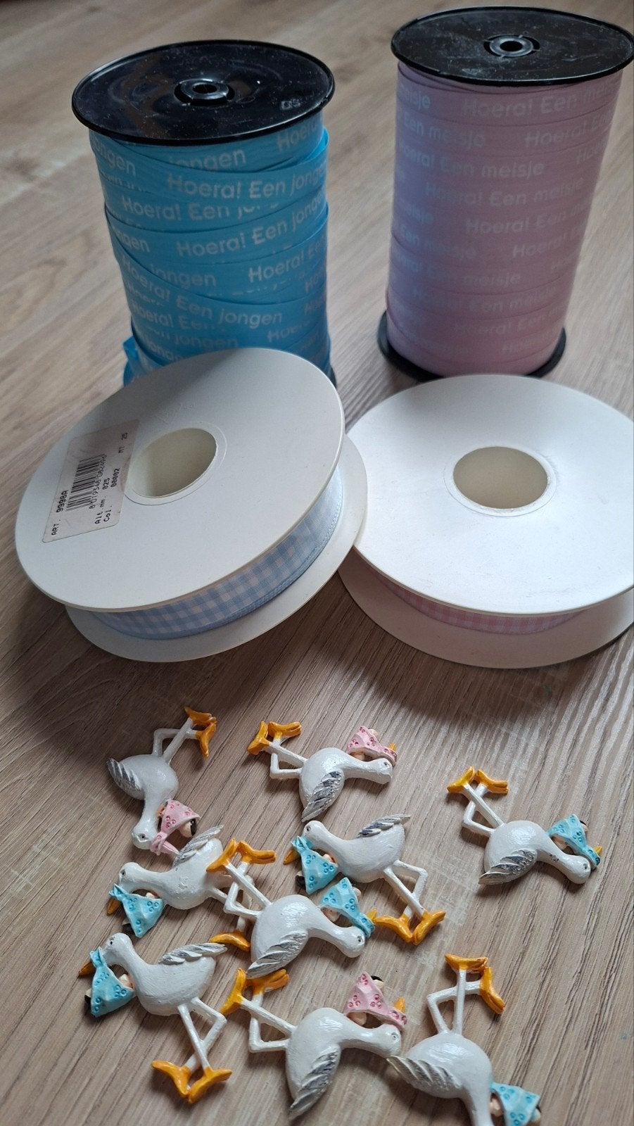 Cadeaulinten & ooievaars voor geboorte/babyshower, Hobby en Vrije tijd, Feestartikelen, Ophalen of Verzenden