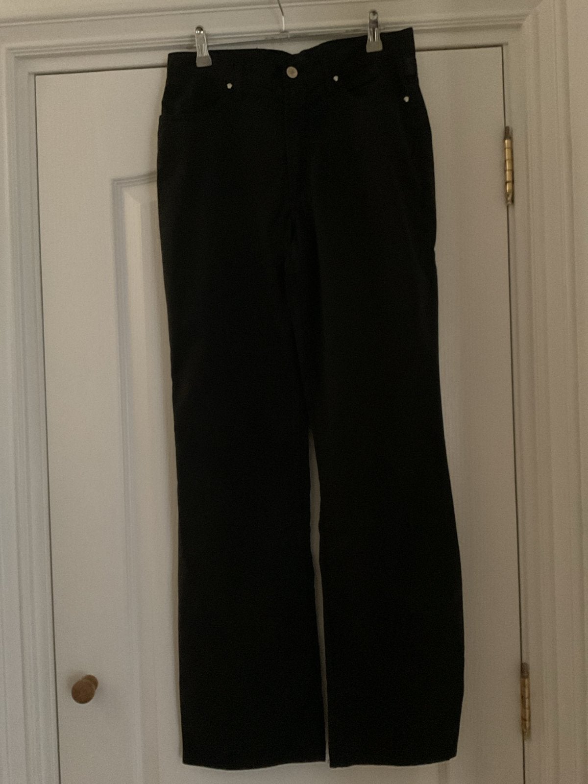 Versace Jeans Couture Zwarte Broek, Maat 38/40 (M), Zwart, Ophalen of Verzenden, Zo goed als nieuw