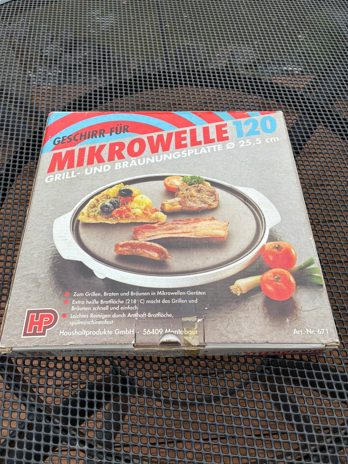 Magnetron Grillplaat Ø25,5 cm – Grill & Bruiningsplaat, Ophalen, Zo goed als nieuw