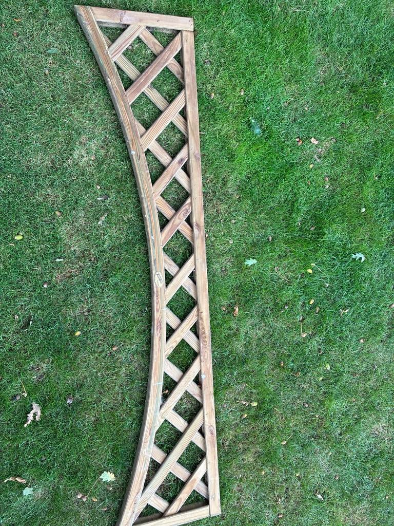 Tuin decoratie voor prieeltje of tuin hek 7 stuks, Tuin en Terras, Tuinhekken en Hekwerk, Ophalen, Gebruikt, Hout, Overige typen