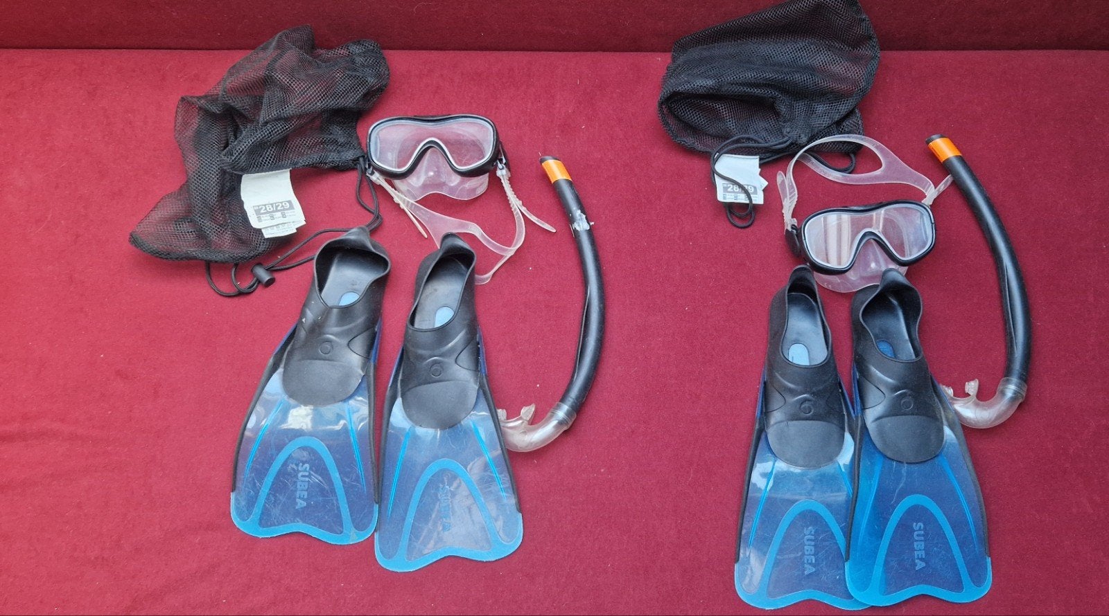 Duikbril, snorkel en zwemvliezen voor kinderen (EU 28/29), Ophalen of Verzenden, Gebruikt, Duikbril of Snorkel
