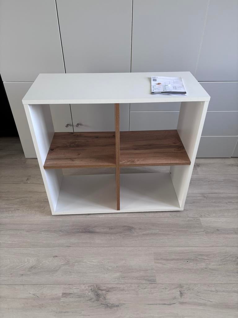 Livarno home vakjeskast 80 x 80 x 30cm, Huis en Inrichting, Ophalen, Eikenhout, 50 tot 100 cm, Zo goed als nieuw