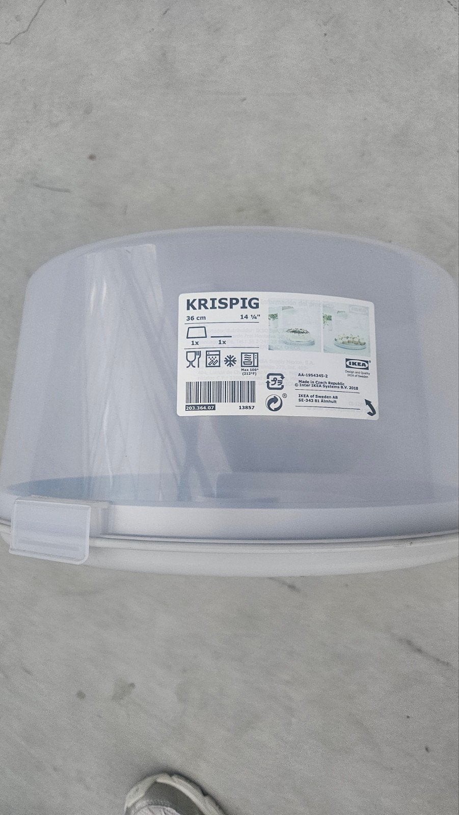 IKEA KRISPIG Taartstolp - 38 cm, Huis en Inrichting, Ophalen, Overige typen, IKEA, Kunststof