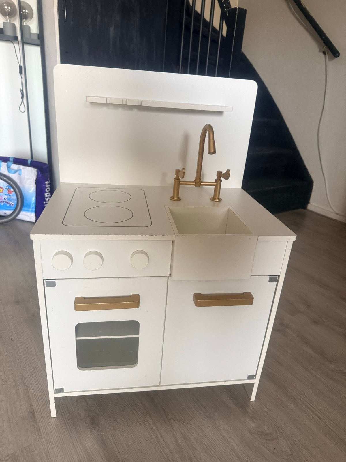 Petite Amélie Speelkeuken Wit/Goud met accessoires, Ophalen, Gebruikt, Jongen of Meisje