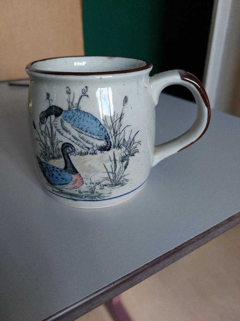 mok met afbeelding van eenden, Ophalen of Verzenden, Overige stijlen, Kop(pen) en/of Schotel(s)