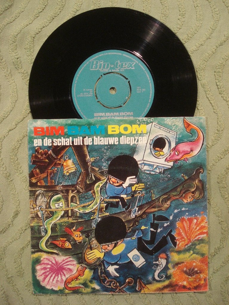 Bim Bam Bom 7" Single: ‘en de schat uit de blauwe diepzee’, Cd's en Dvd's, Vinyl Singles, Ophalen of Verzenden, Gebruikt, 7 inch