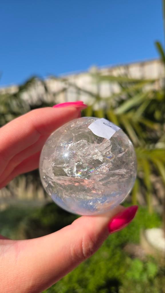 Prachtige Bergkristal Bol - 200 gram, 5 cm diameter, Ophalen of Verzenden
