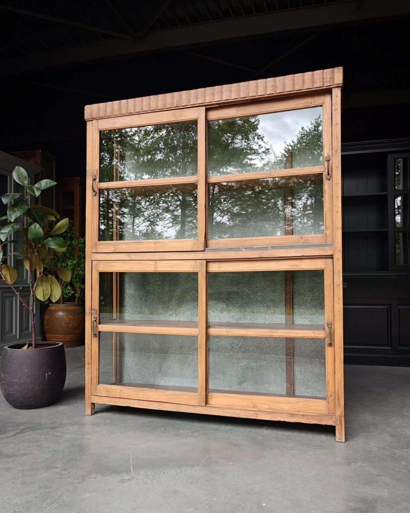 Antieke toonkast museumkast | Winkel vitrine | Display #5300