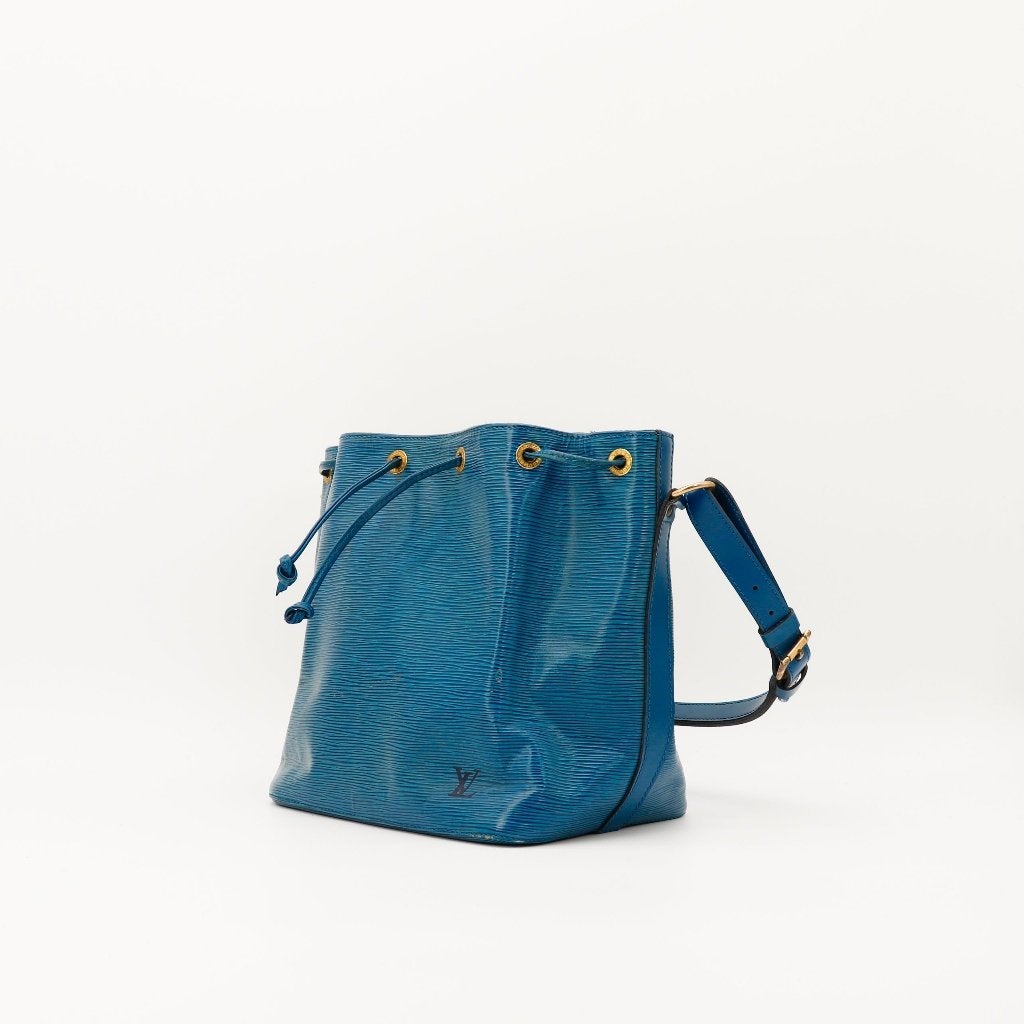 Louis Vuitton Petit Noé in blauw 25x26x20 cm handtas, Verzenden, Gebruikt, Blauw, Handtas