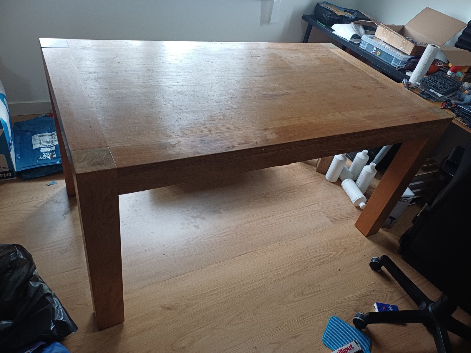 Teak houten eettafel 160x90, Huis en Inrichting, Tafels | Eettafels, Ophalen, Gebruikt, Teakhout, 50 tot 100 cm