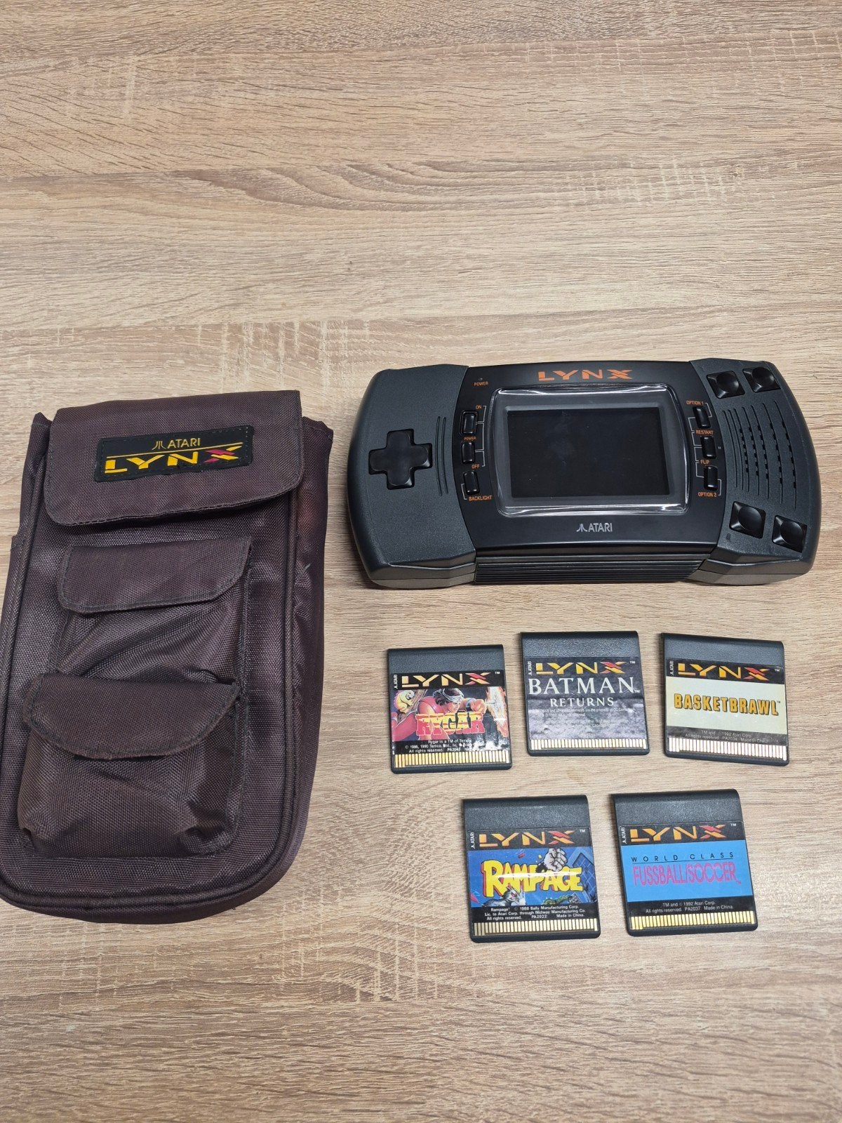 Atari Lynx met 5 games en beschermhoes, Spelcomputers en Games, Met games, Gebruikt, Ophalen of Verzenden, Met 1 controller