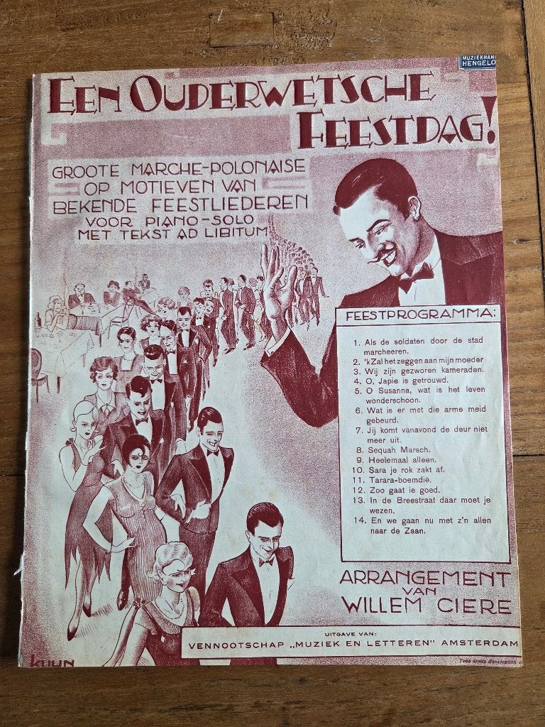 Een Ouderwetsche feestdag  ontwerp Kuhn, Verzamelen, Ophalen of Verzenden