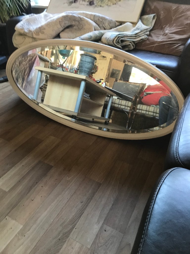 spiegel, Ophalen, 100 tot 150 cm, Zo goed als nieuw, Rechthoekig