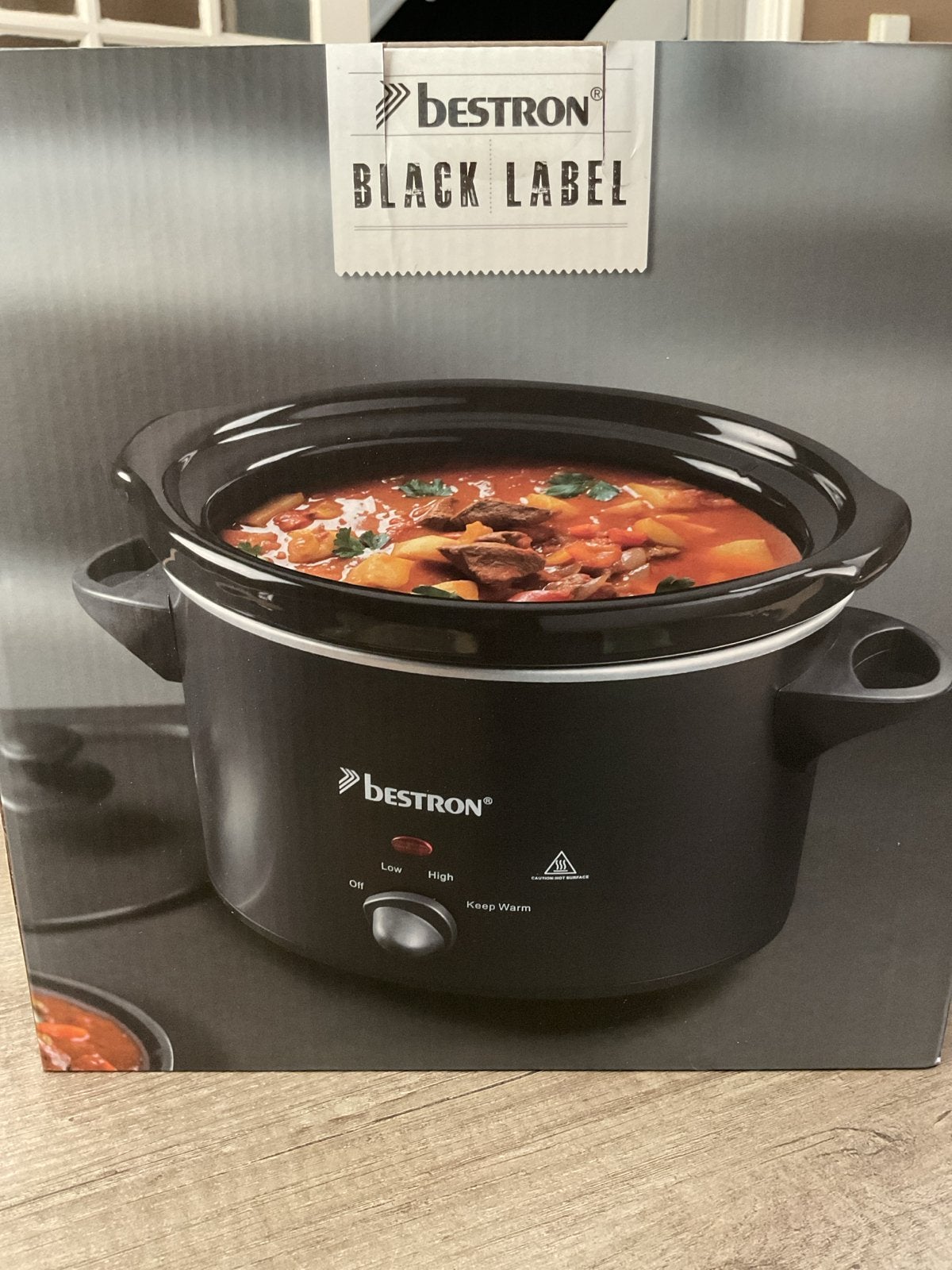 Bestron Slowcooker 3.5L Zwart - Nieuw in doos, Ophalen of Verzenden, Vaatwasmachinebestendig, Nieuw