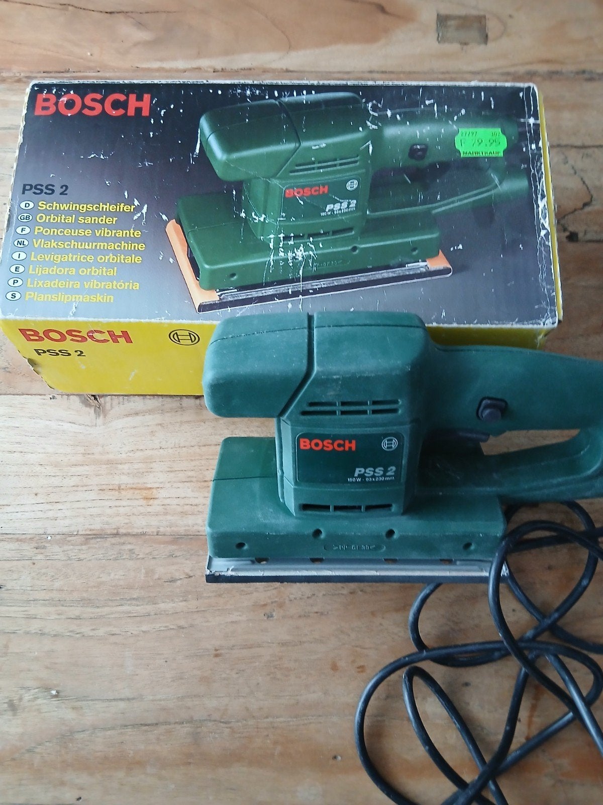 Gebruikte maar in goede conditie Bosch PSS2 schuurmachine, Doe-het-zelf en Verbouw, Gereedschap | Schuurmachines, Ophalen of Verzenden