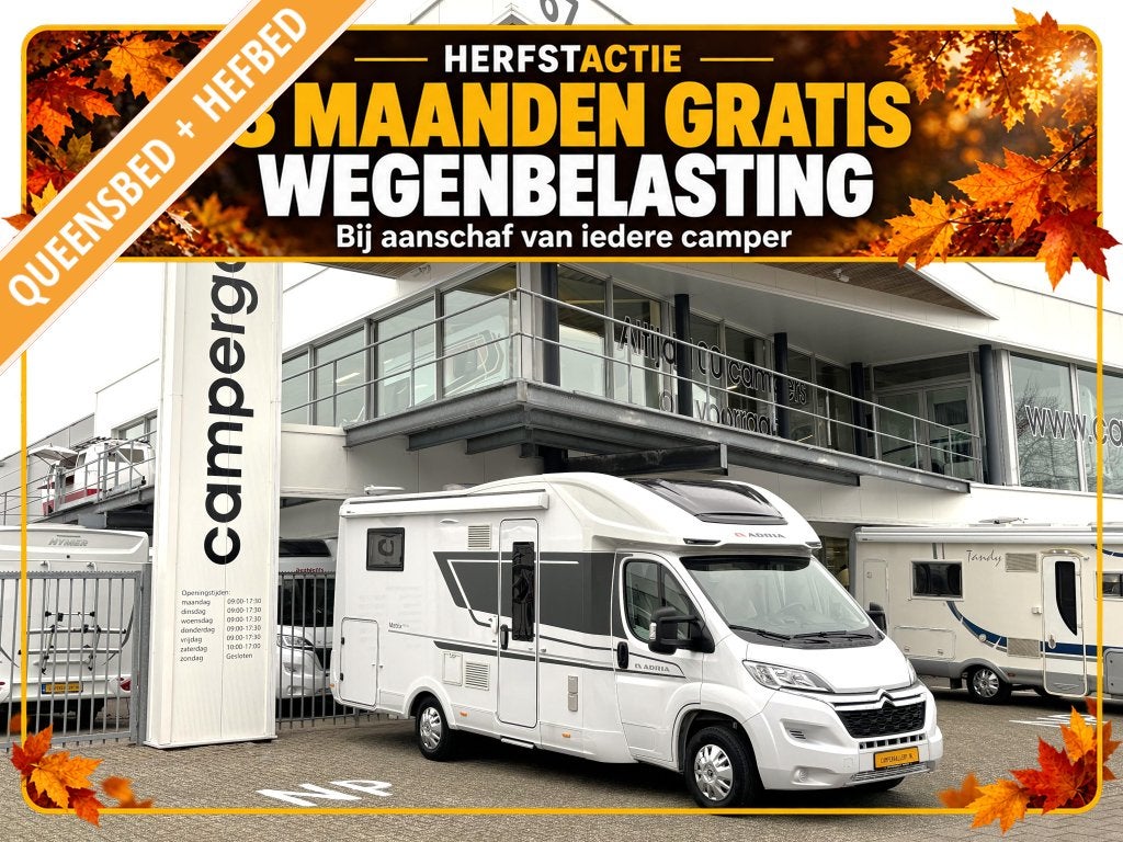 Adria Matrix DC QUEENSBED+HEFBED FACE TO FACE 2023 CAMERA, 7 tot 8 meter, Bedrijf, Adria, 7 tot 8 meter