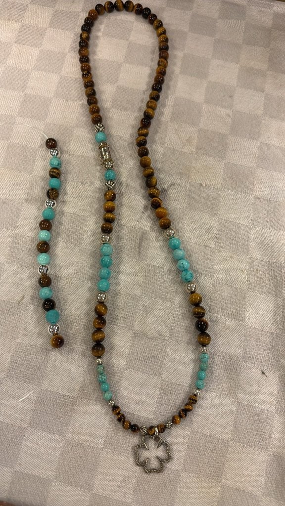 BUDDHA TO BUDDHA KETTING TYPE 188 SPIRIT BEAD TURQUOISE €749, Ophalen of Verzenden, Nieuw, Bruin, Zilver