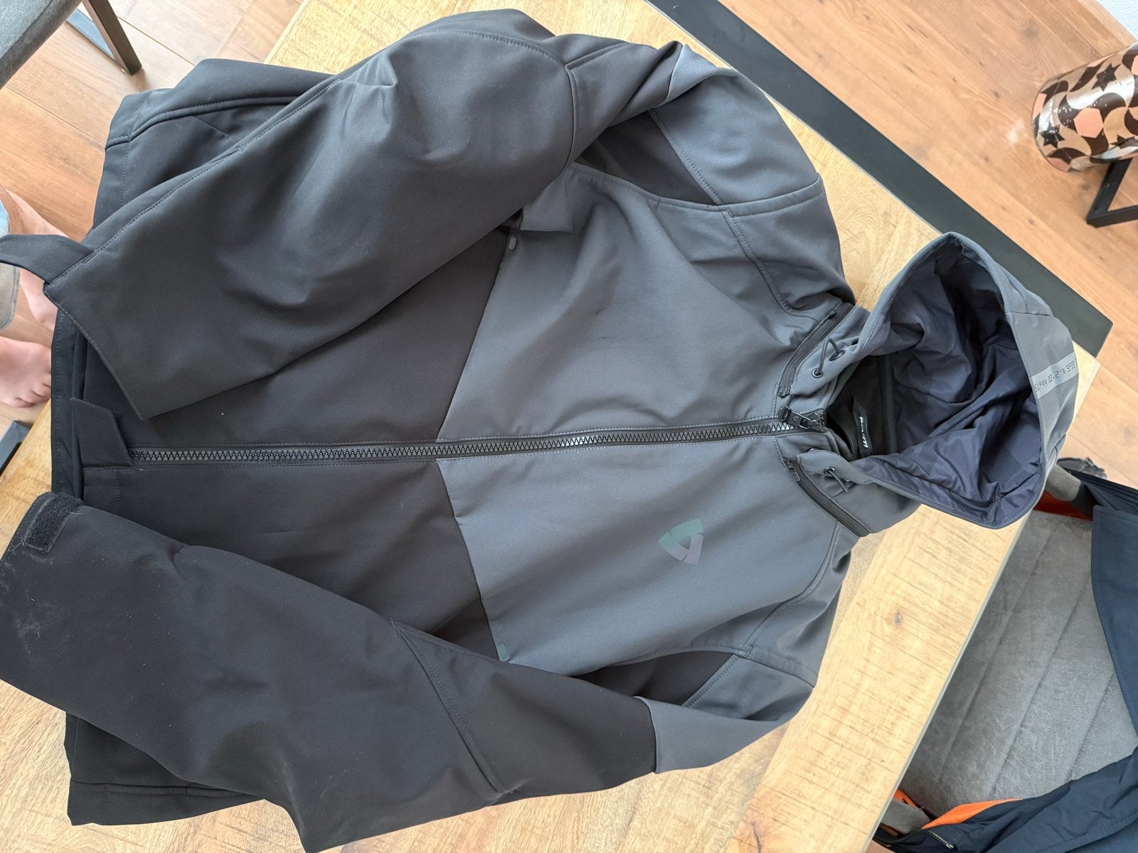 REV'IT! Motorjas Textiel Zwart/Grijs - Maat 3XL, Ophalen, Tweedehands, Heren, Jas | textiel