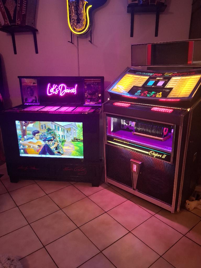 2x jukebox ombouw digitaal zie adv, Verzamelen, Automaten | Jukeboxen, Ophalen, Gebruikt, 1950 tot 1960, Rock Ola