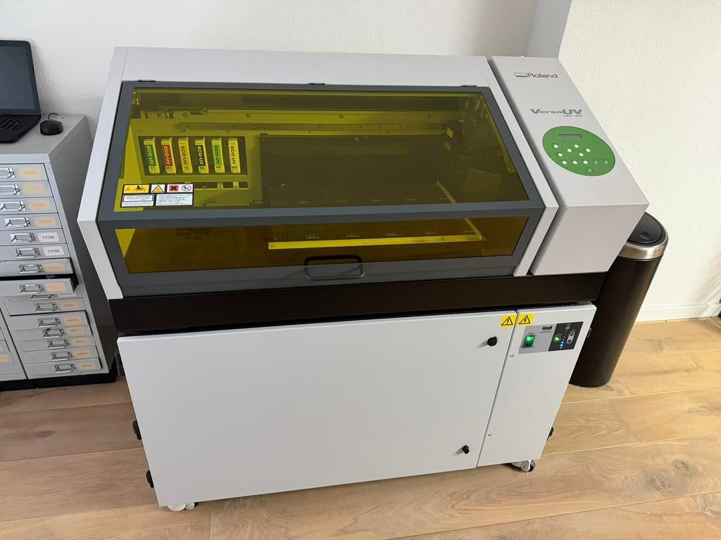 Roland VersaUV LEF-20 – UV Flatbed Printer met BOFA filter, Computers en Software, Printers, Gebruikt, Printer, Overige technieken