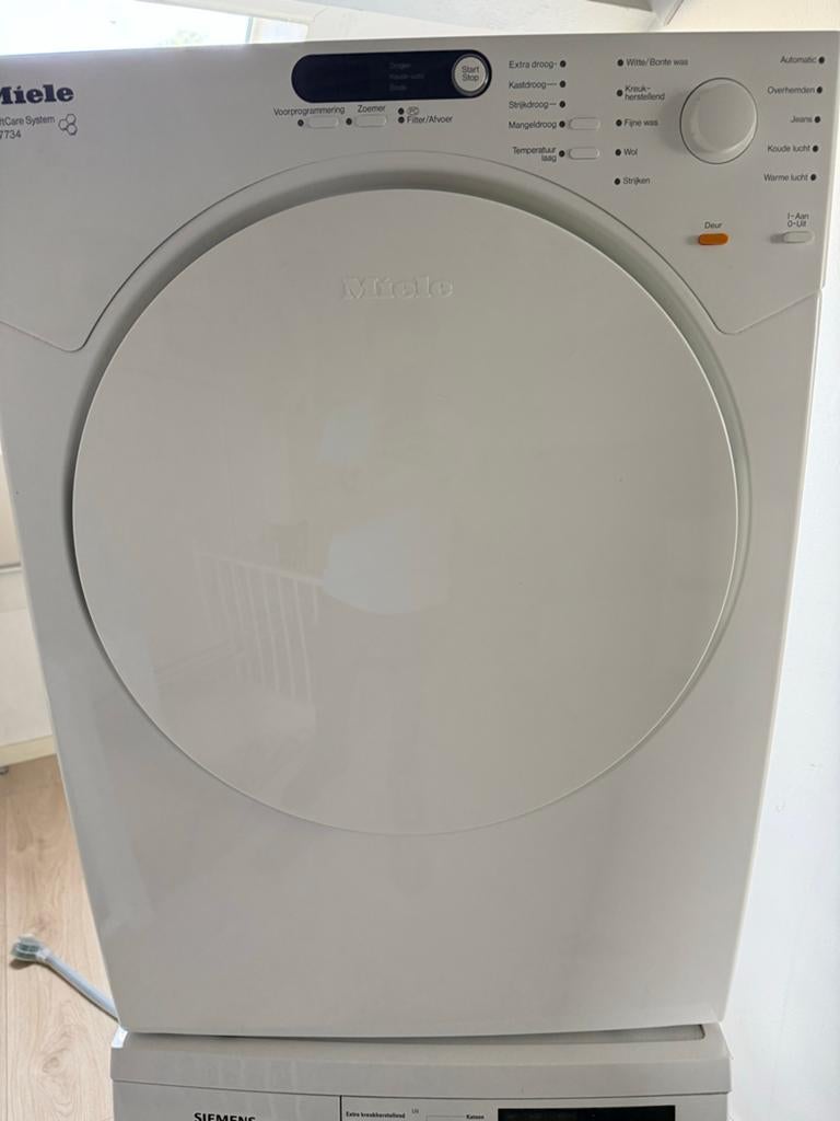 Miele SoftCare System T 7734 Wasdroger, Ophalen, 6 tot 8 kg, Luchtafvoer, Zo goed als nieuw