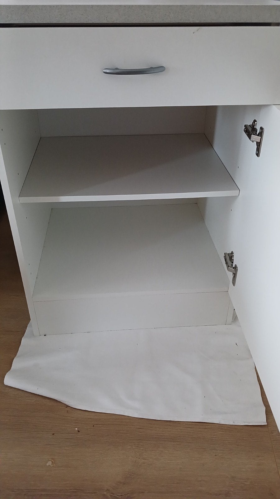 Wit keukenkastje met lade en plank, Ophalen of Verzenden, Gebruikt