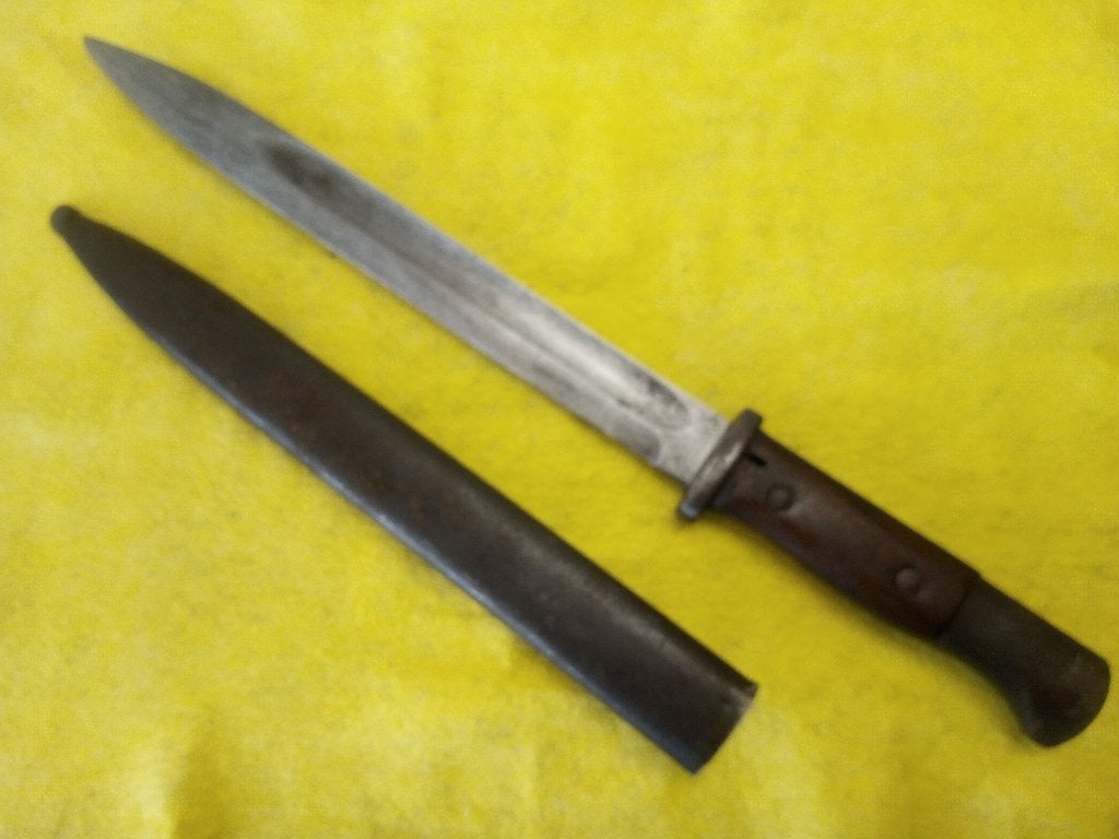 110 jaar oud !!! 1916 WW1 WO1 Duitse bajonet voor Mauser k98, Ophalen of Verzenden, Landmacht, Duitsland, Mes of Dolk