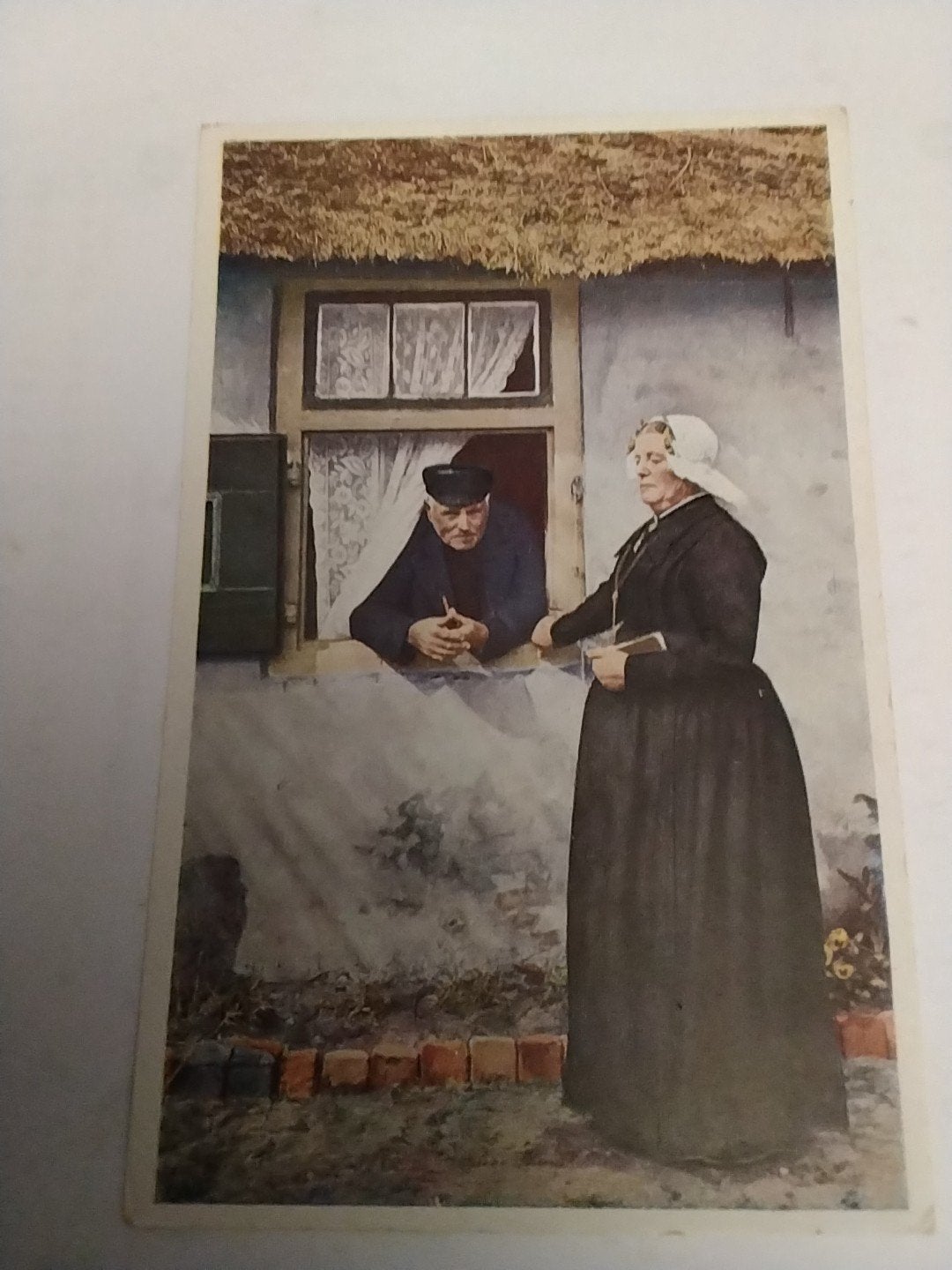 Oude ansichtkaart Blaricum: Gooische boer en boerin, Ophalen of Verzenden, Voor 1920, Gelopen, Noord-Holland