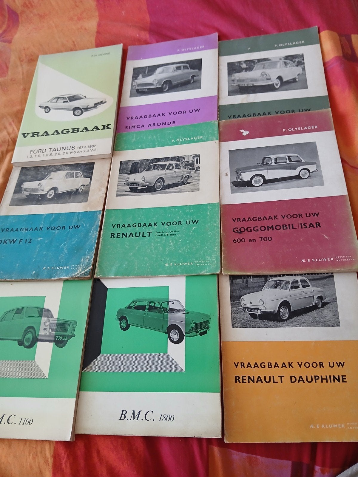Vraagbaak Olyslager. Taunus, DKW.  BMC, Simca, Renault, Gogg, Ophalen of Verzenden