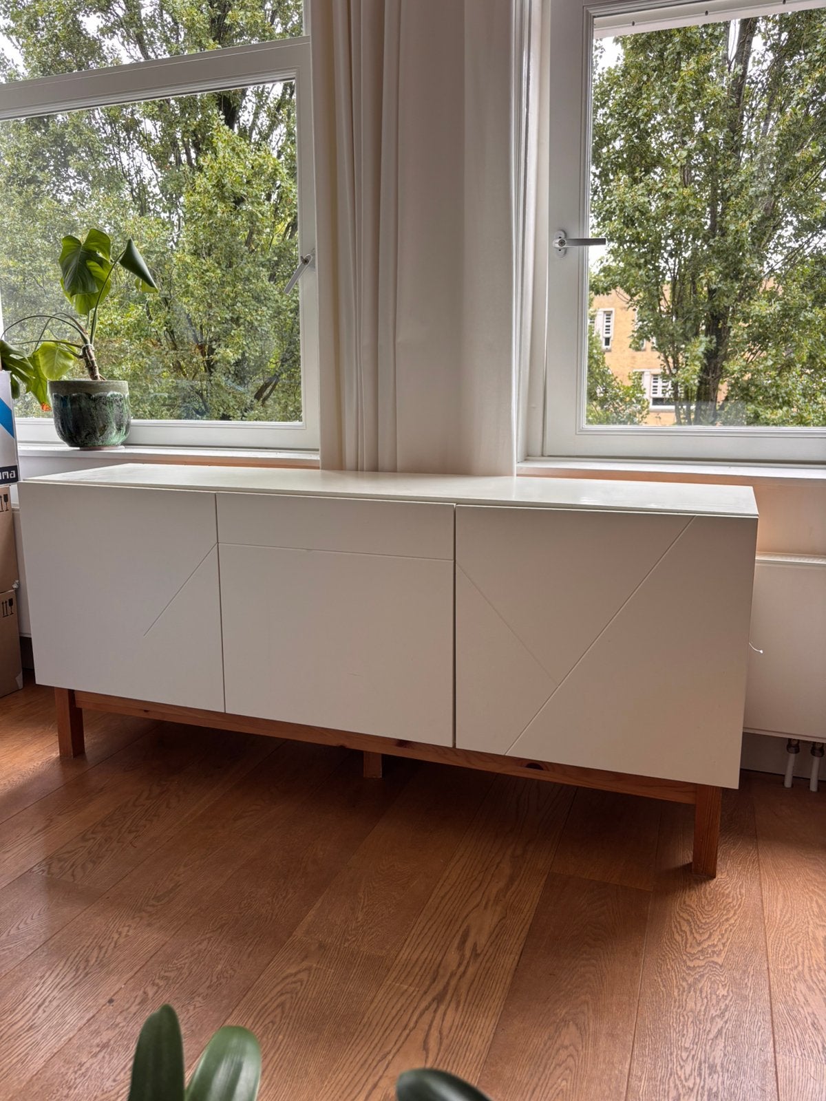 Wit Dressoir Wehkamp Home Arca, Huis en Inrichting, Kasten | Dressoirs, Ophalen, 150 tot 200 cm, Zo goed als nieuw, 25 tot 50 cm