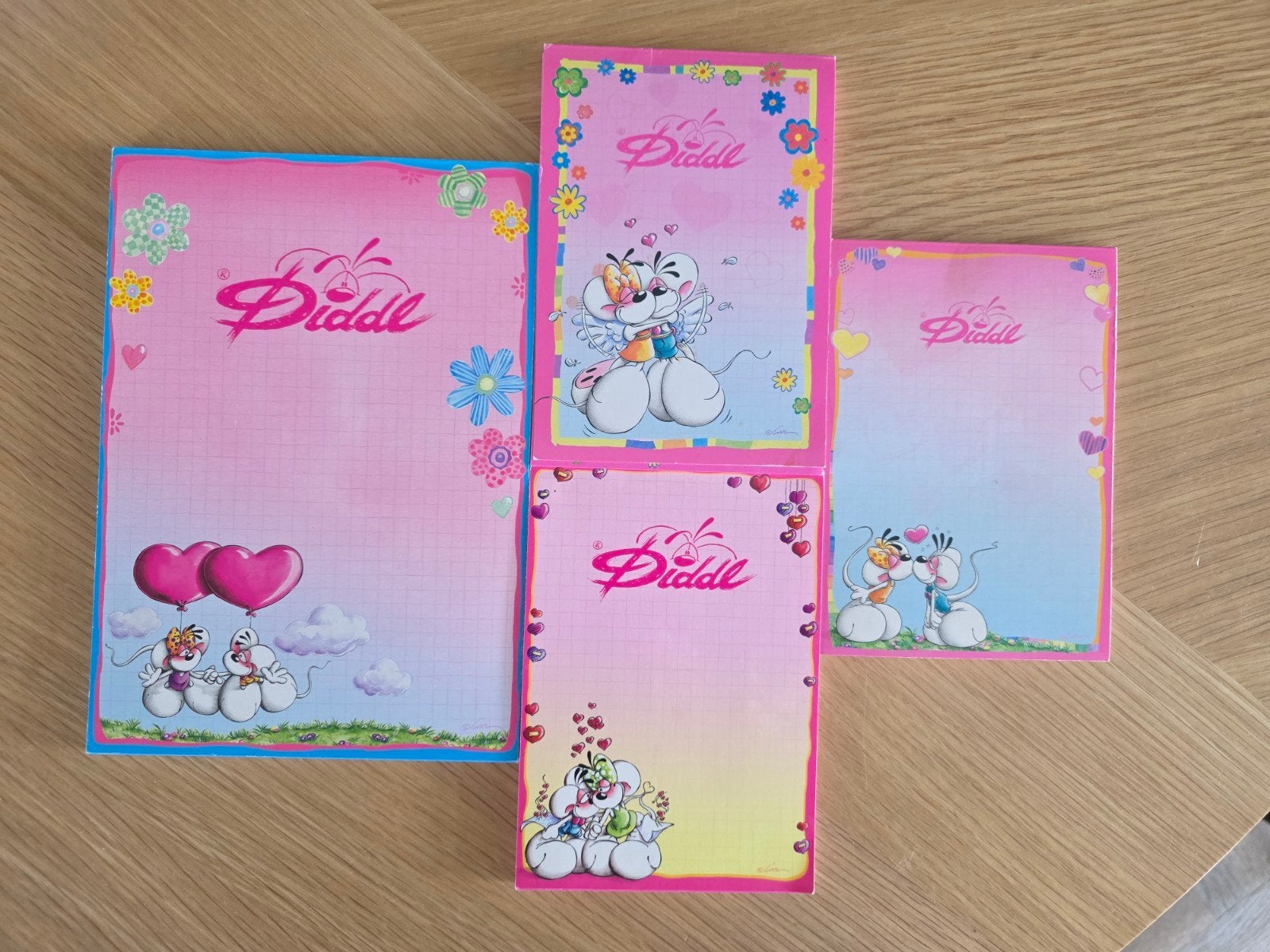 Set van 5 speciale blaadjes Diddl, Ophalen of Verzenden, Zo goed als nieuw, Papier, Kaart of Schrift