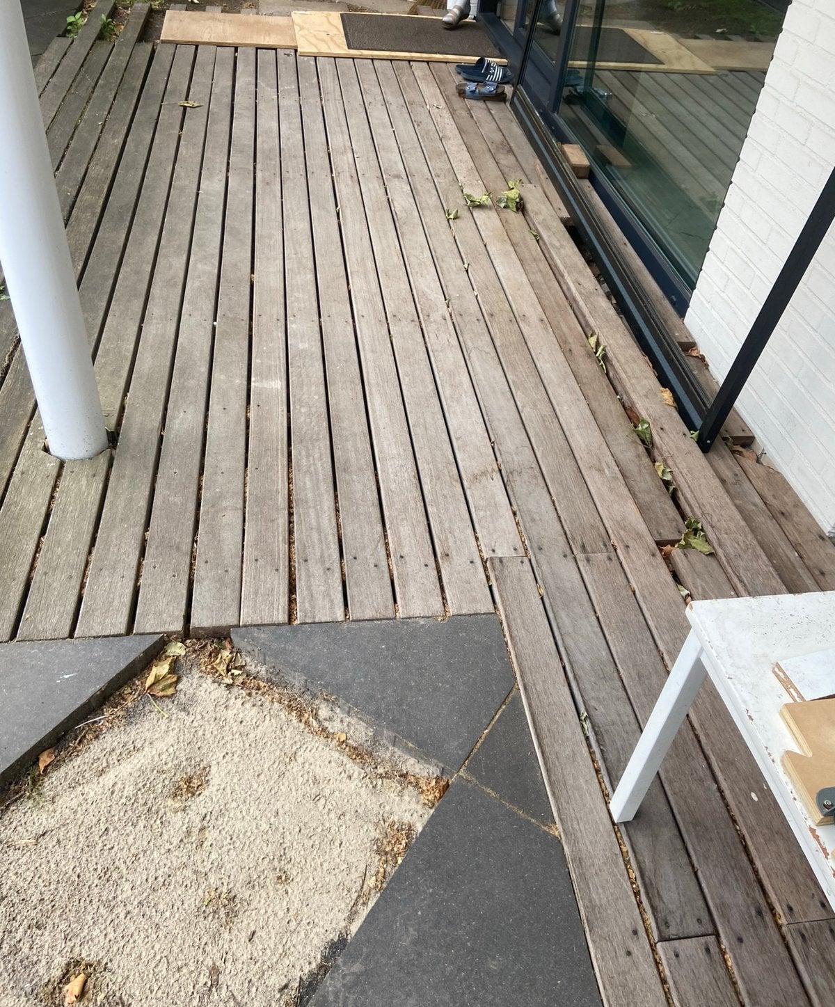 Hardhouten latjes voor terras, Ophalen, Zo goed als nieuw, Hout