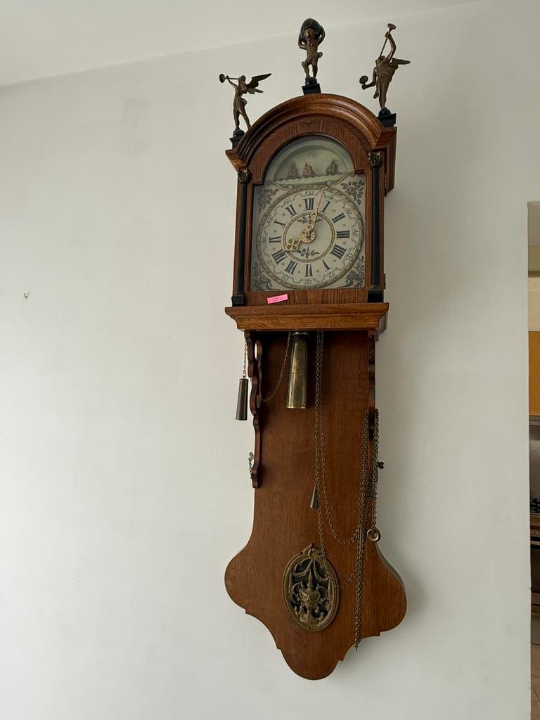 ANTIEKE ORIGINELE FRIESE STAARTKLOK, Antiek en Kunst, Antiek | Klokken, Ophalen