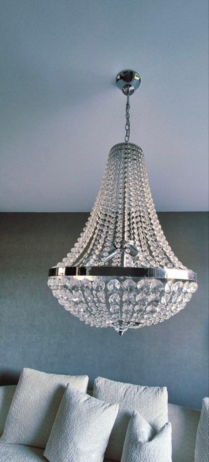 (zak) kroonluchter - glamoureuze verlichting, Huis en Inrichting, Lampen | Kroonluchters, Ophalen, Gebruikt