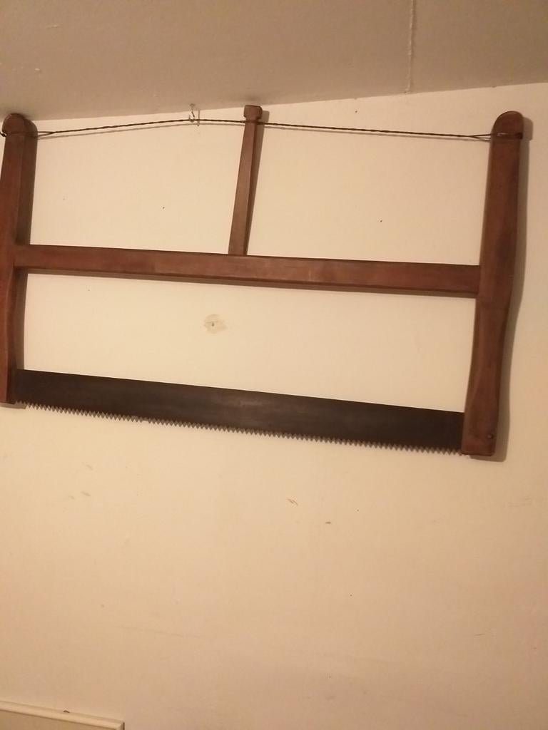 Antieke boomzaag - Decoratieve handzaag, Ophalen of Verzenden