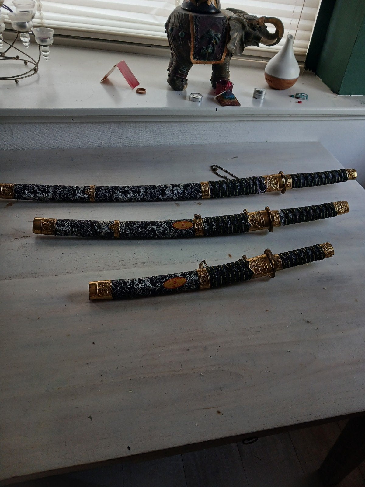 Decoratieve Japanse Zwaarden Set (3 stuks), Ophalen of Verzenden, Gebruikt
