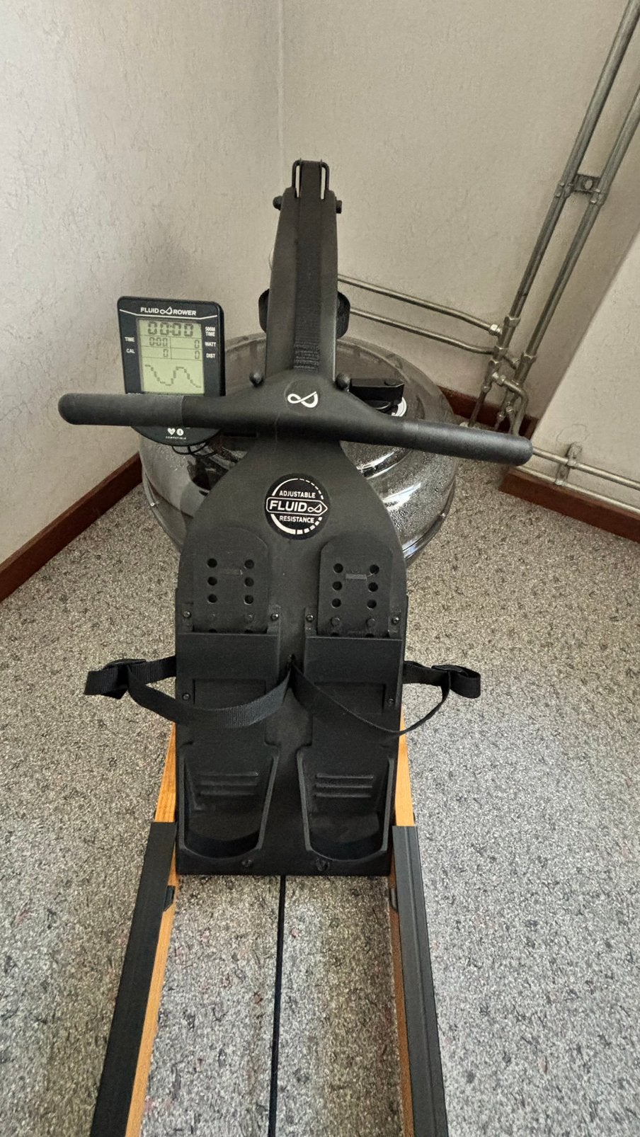 Te koop: Waterroeimachine FluidRower Apollo V, Ophalen, Zo goed als nieuw, Roeitrainer