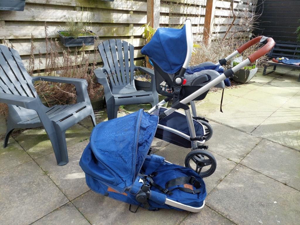 Zeer complete 3 in 1 kinderwagen xAdventure Rapido, Kinderen en Baby's, Kinderwagens en Combinaties, Gebruikt, Combiwagen, Verstelbare duwstang